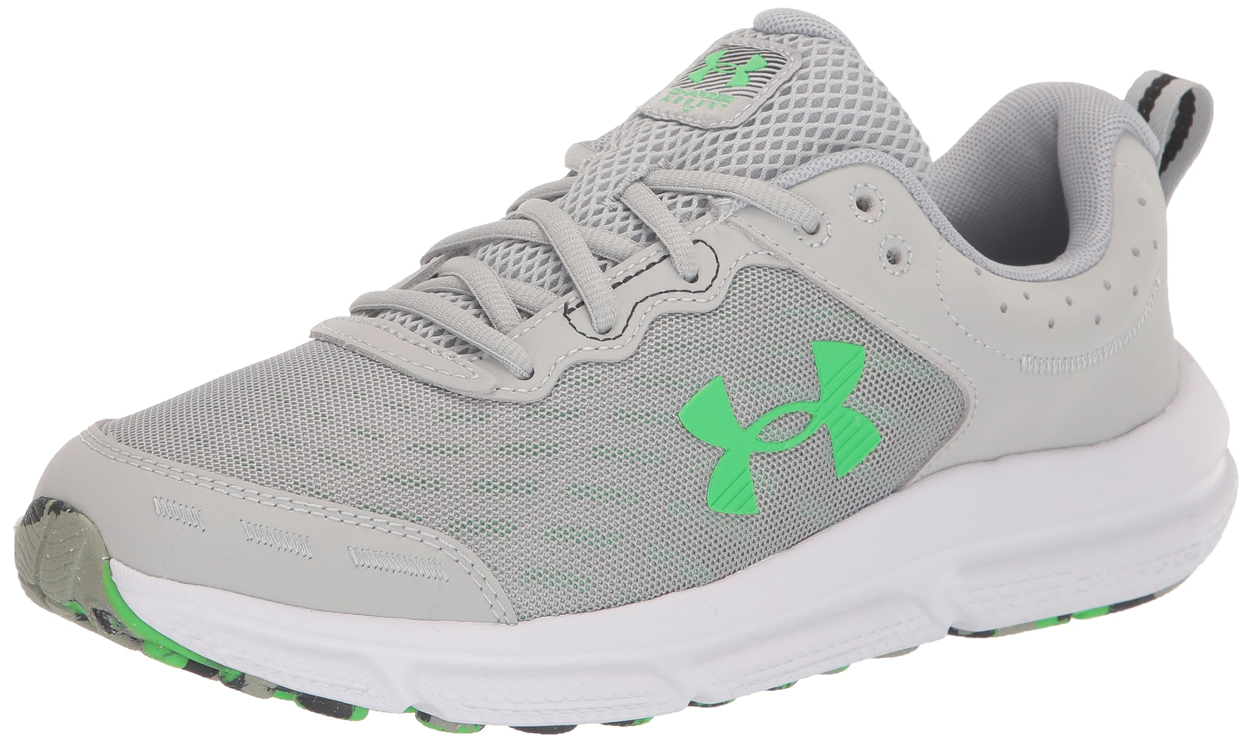 Under Armour Mens Charged Assert 10 Running Shoes - (103) Mod Gray/Mod Gray/Green Screen