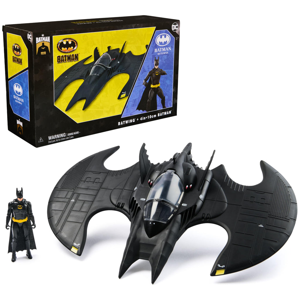 Batman Batwing and 4-Inch Figure Set - 1992 Batman Returns Limited Edition 85th Anniversary Collectible Kids Toys for Boys Ages 3 and Up craques