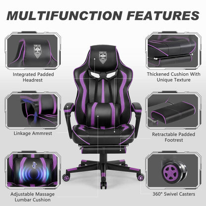 Vonesse Gaming Chair with Footrest Computer Chair