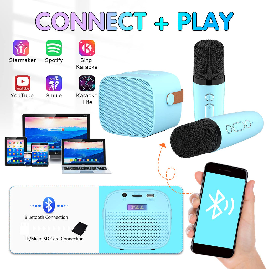 Mini Karaoke Machine for Kids Adults, Portable Bluetooth Speaker - craques