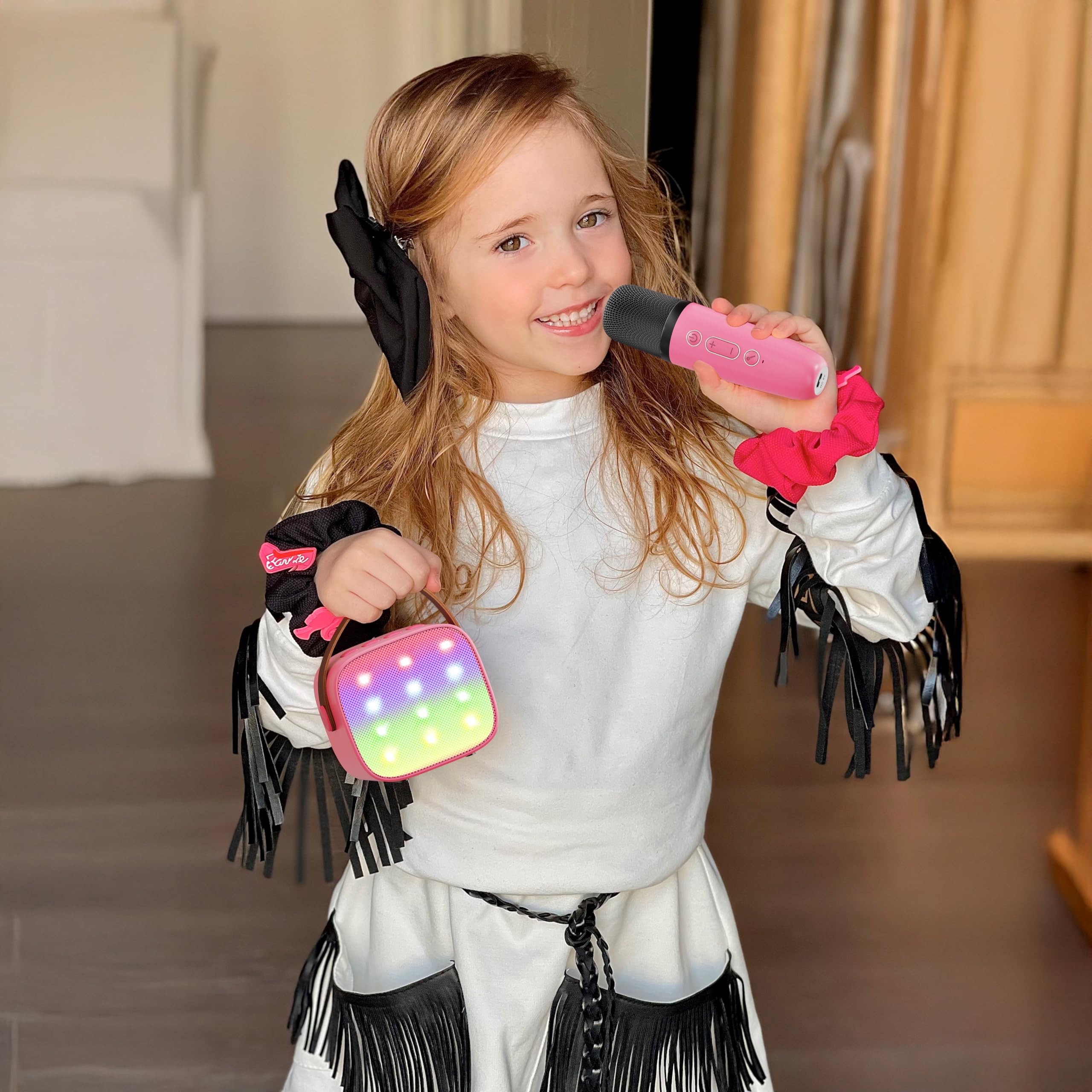 Mini Karaoke Machine for Kids Adults, Portable Bluetooth Speaker - craques