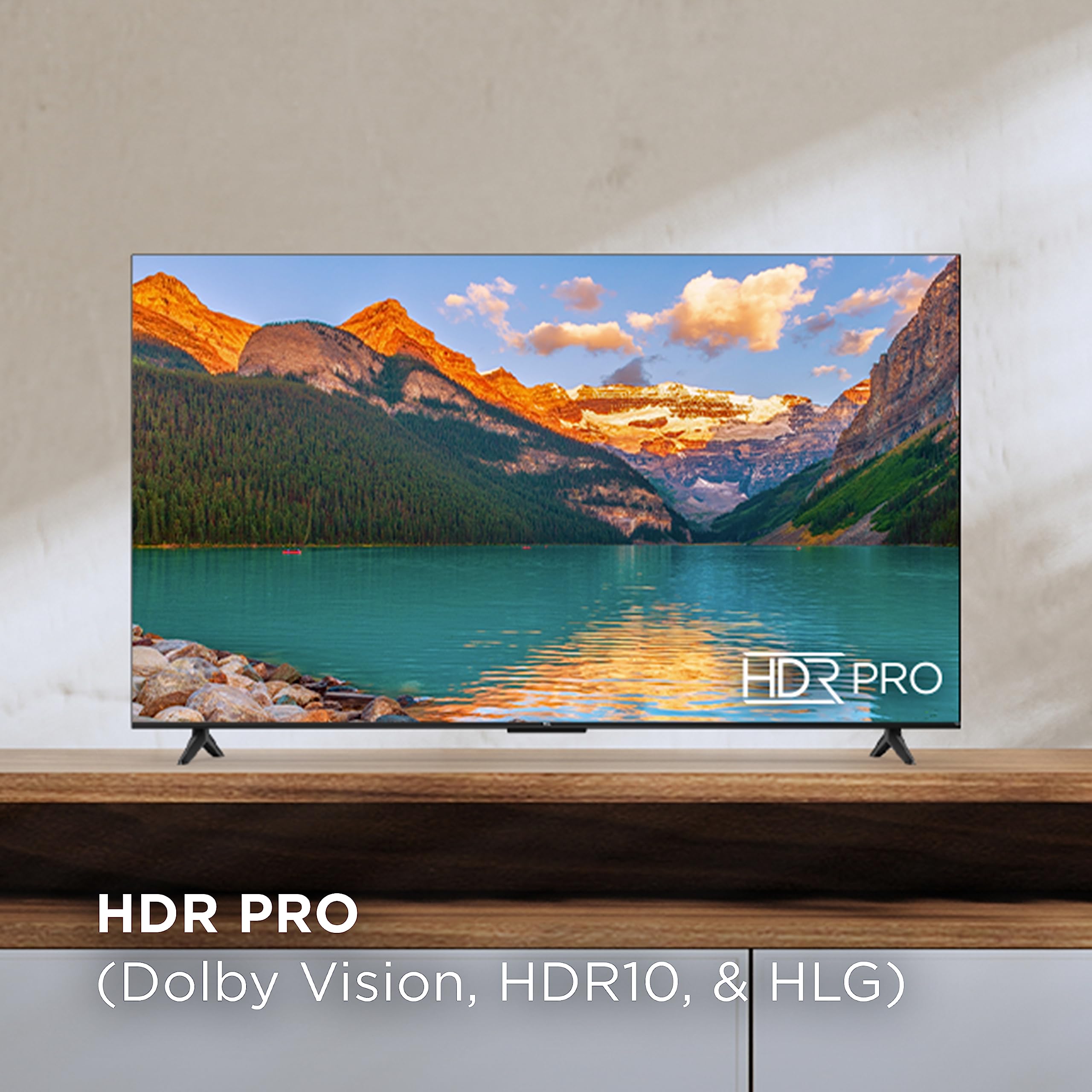 TCL 55-Inch Class S4 4K LED Smart TV with Fire TV (55S450F-CA), Dolby Vision HDR, Dolby Atmos, Alexa Built-in, Apple Airplay Compatibility, Streaming UHD Television, Black - craques