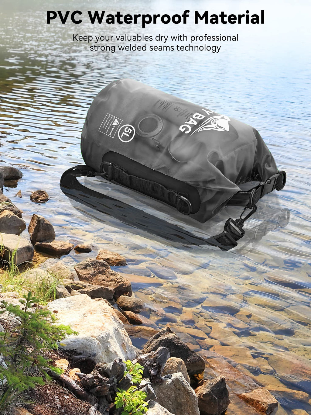 HEETA Dry Bag Waterproof for Women Men, 5L/10L/20L/30L/40L Roll Top Lightweight Dry Storage Bag Backpack with Phone Case for Travel Swimming Boating Kayaking Paddle Board Camping Beach Accessories craques