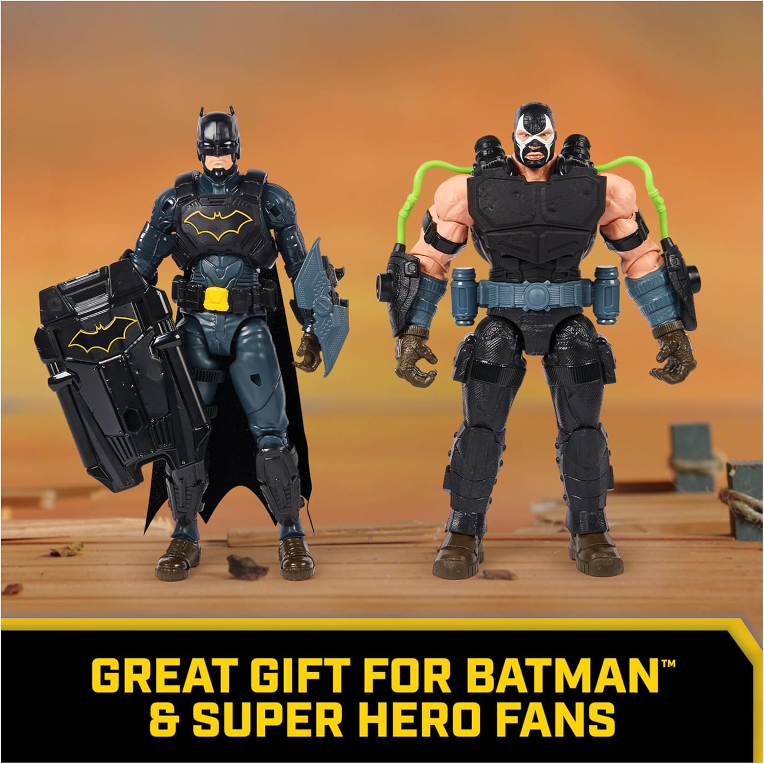 DC Comics Batman Adventures Battle Pack Bane and Action Figures Set 14 Armor Accessories 12-inch Super Hero Kids Toy