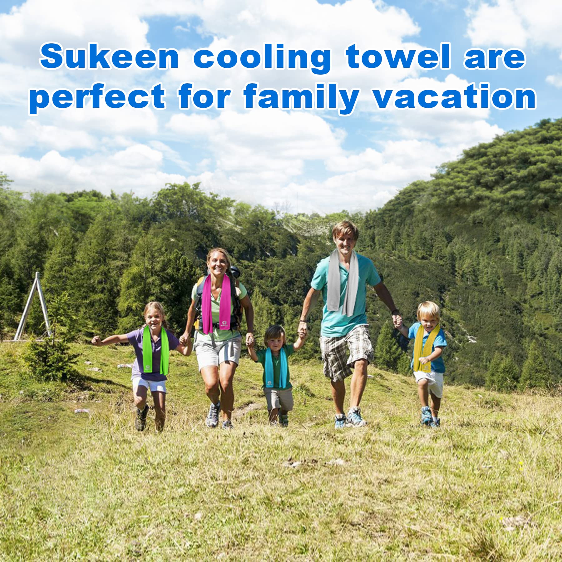 Sukeen [4 Pack] Cooling Towel (40"x12"), Ice Towel, Soft Breathable Chilly Towel - craques