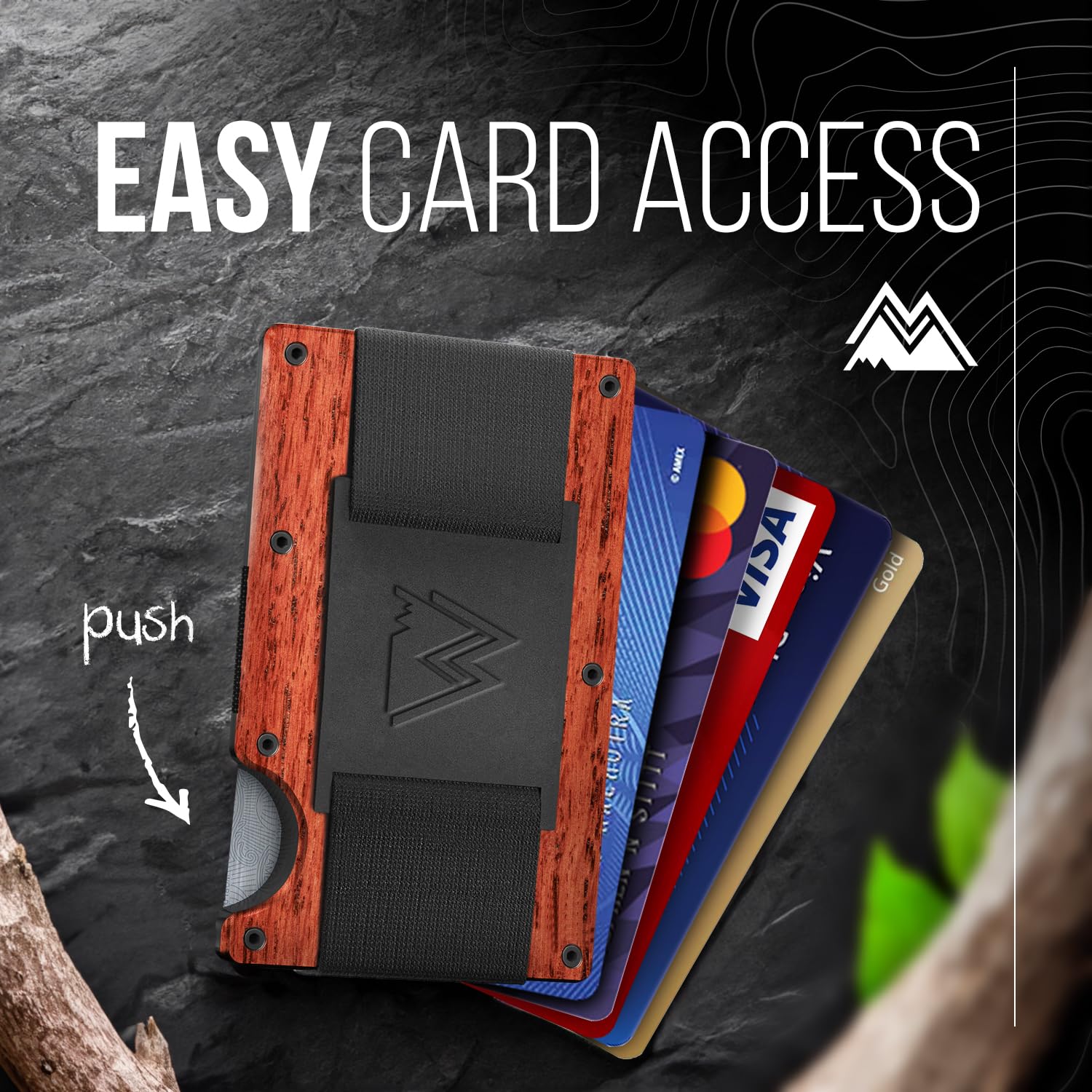 Craques RFID Blocking Minimalist Wallet with Wood Pattern craques