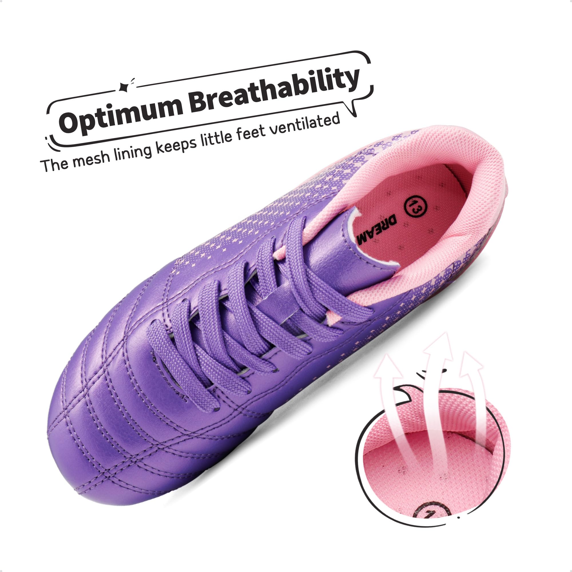 DREAM PAIRS Boys Girls Outdoor Football Shoes Soccer Cleats - craques