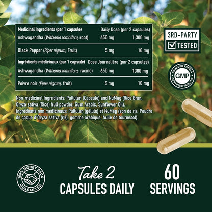 Ashwagandha Supplement 1300mg | High Strength Resistance to Stress