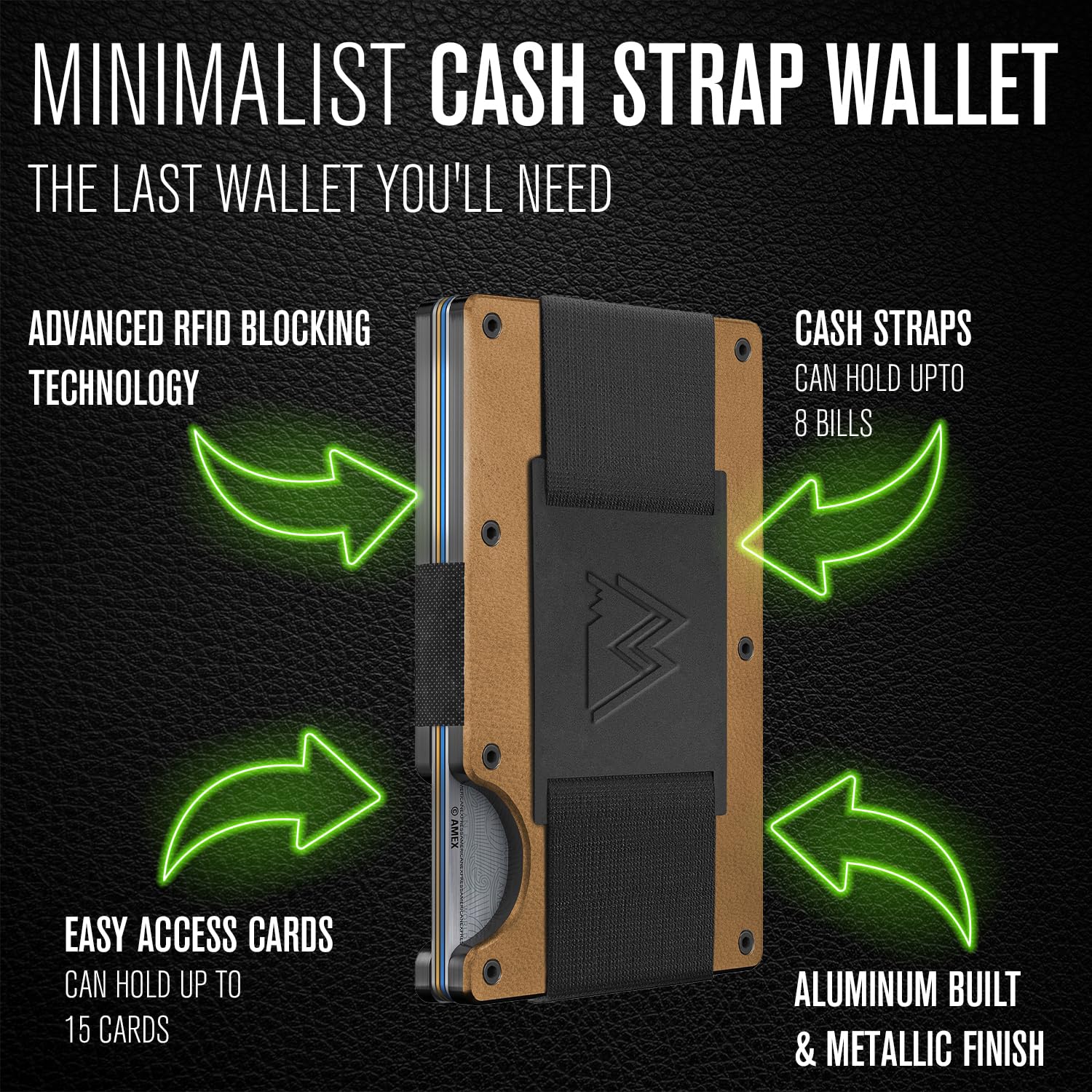 Craques RFID Blocking Minimalist Wallet with Wood Pattern craques