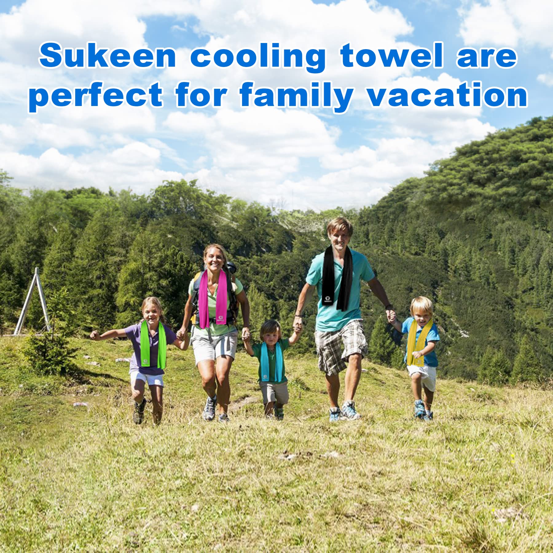 Sukeen [4 Pack] Cooling Towel (40"x12"), Ice Towel, Soft Breathable Chilly Towel - craques