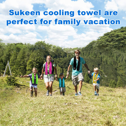 Sukeen [4 Pack] Cooling Towel (40"x12"), Ice Towel, Soft Breathable Chilly Towel