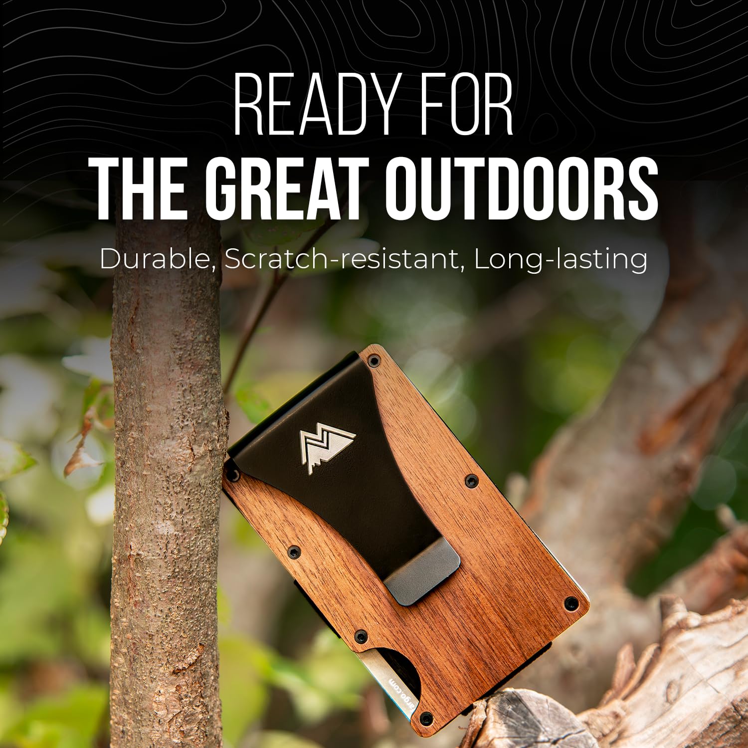 Craques RFID Blocking Minimalist Wallet with Wood Pattern craques