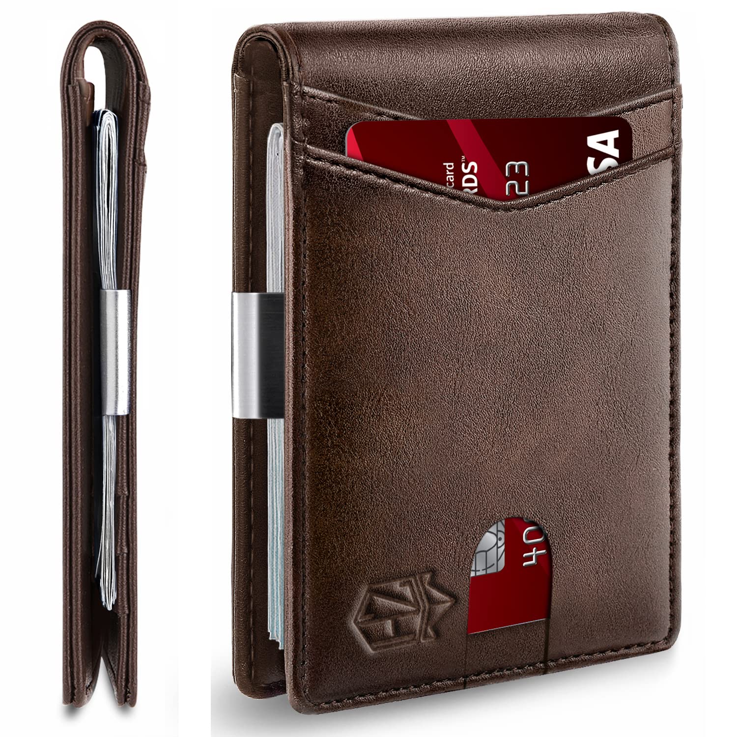 Craques Slim RFID Wallet for Men - Brown Leather craques
