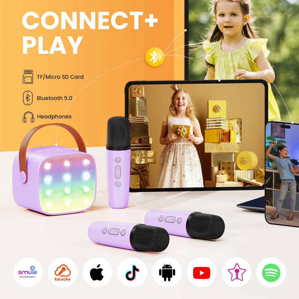 Mini Karaoke Machine for Kids Adults, Portable Bluetooth Speaker - craques