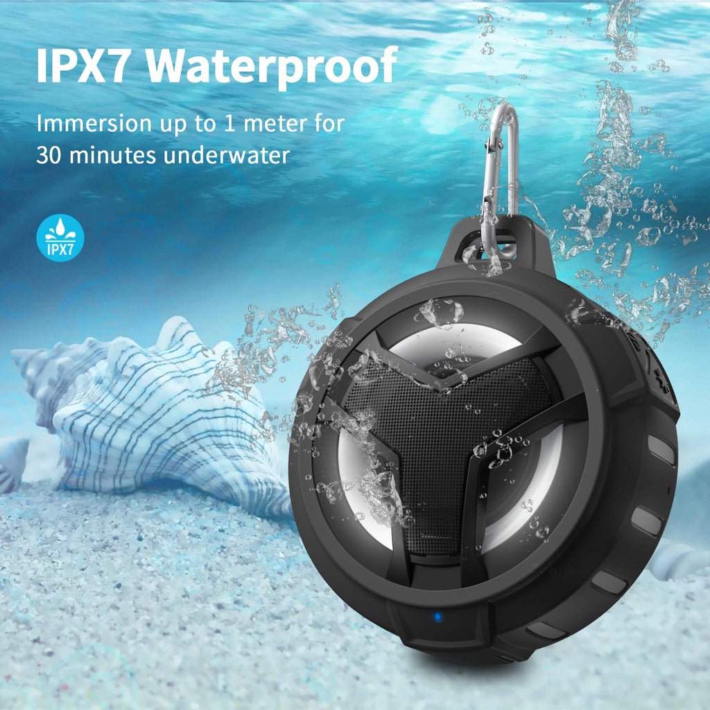 Craques Waterproof Bluetooth Shower Speaker with LED Lights craques