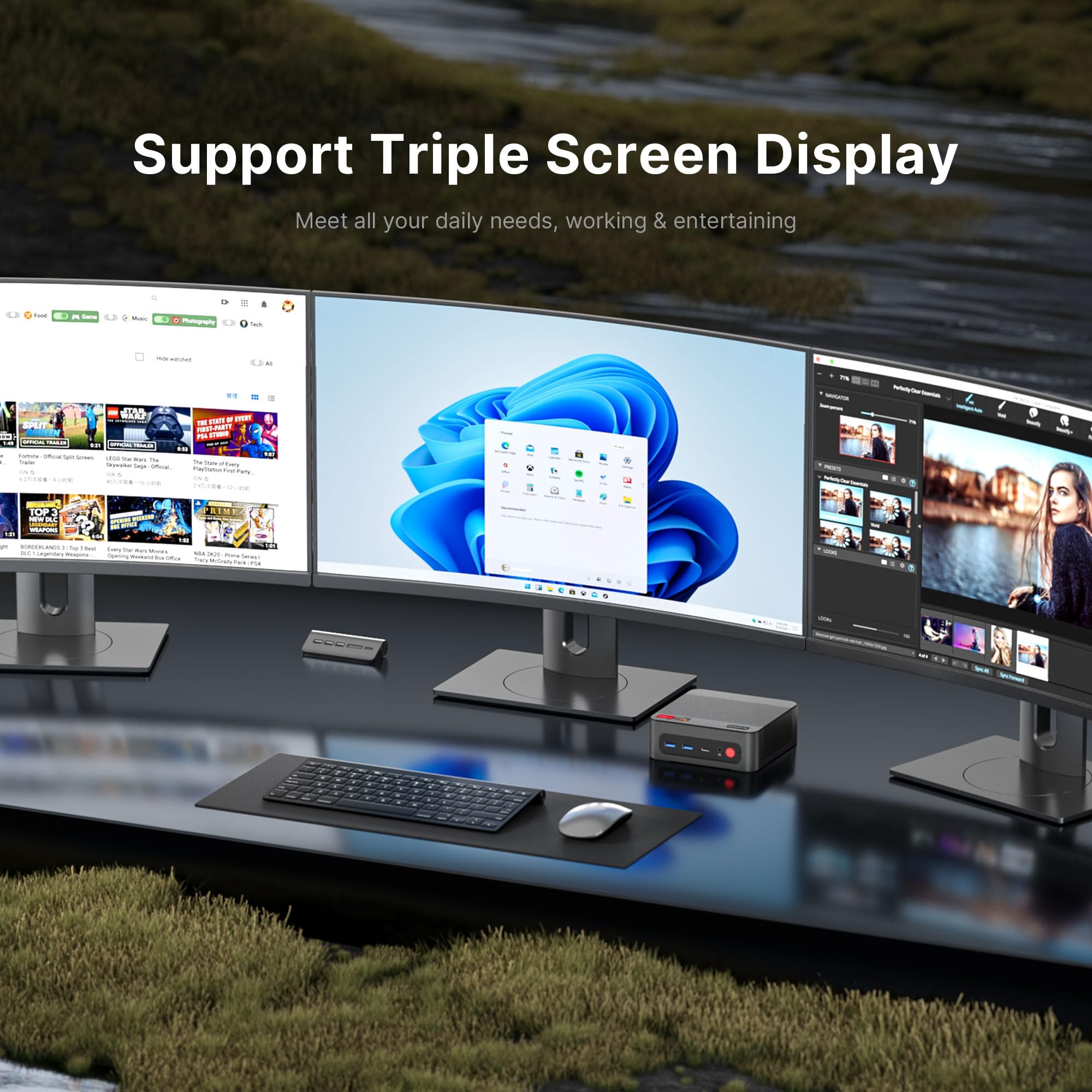 craques Ryzen 7 Gaming Mini PC Compact High-Performance