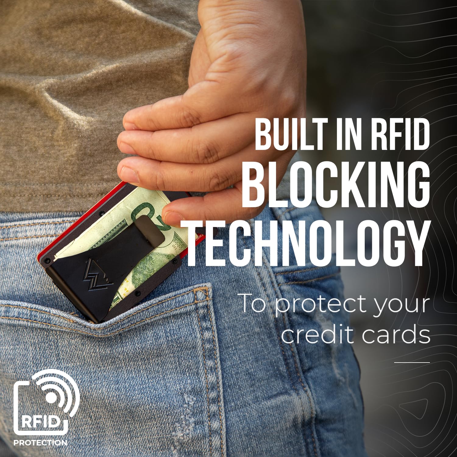 Craques RFID Blocking Minimalist Wallet with Wood Pattern craques