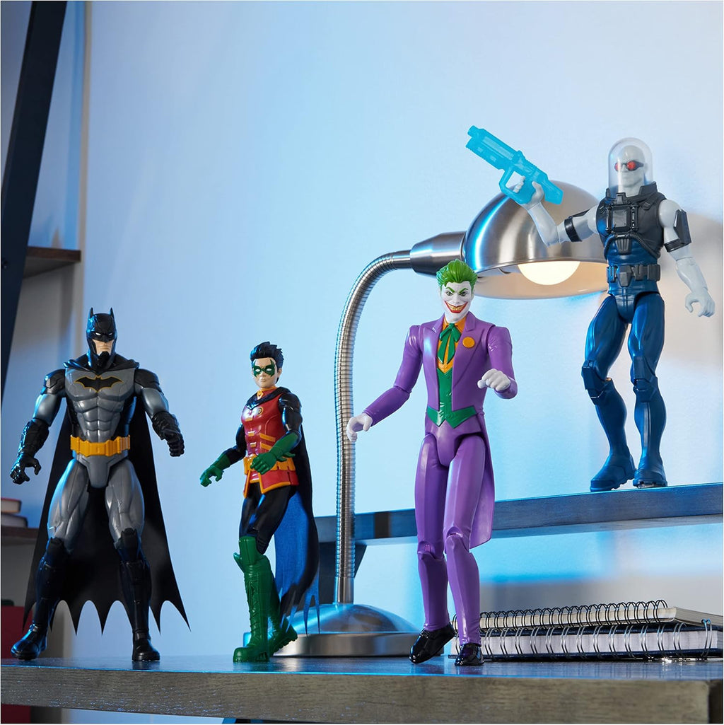 DC Comics Batman and Robin vs. The Joker Mr. Freeze 12-inch Action Figures Kids Toys for Boys Girls Ages 3 Up