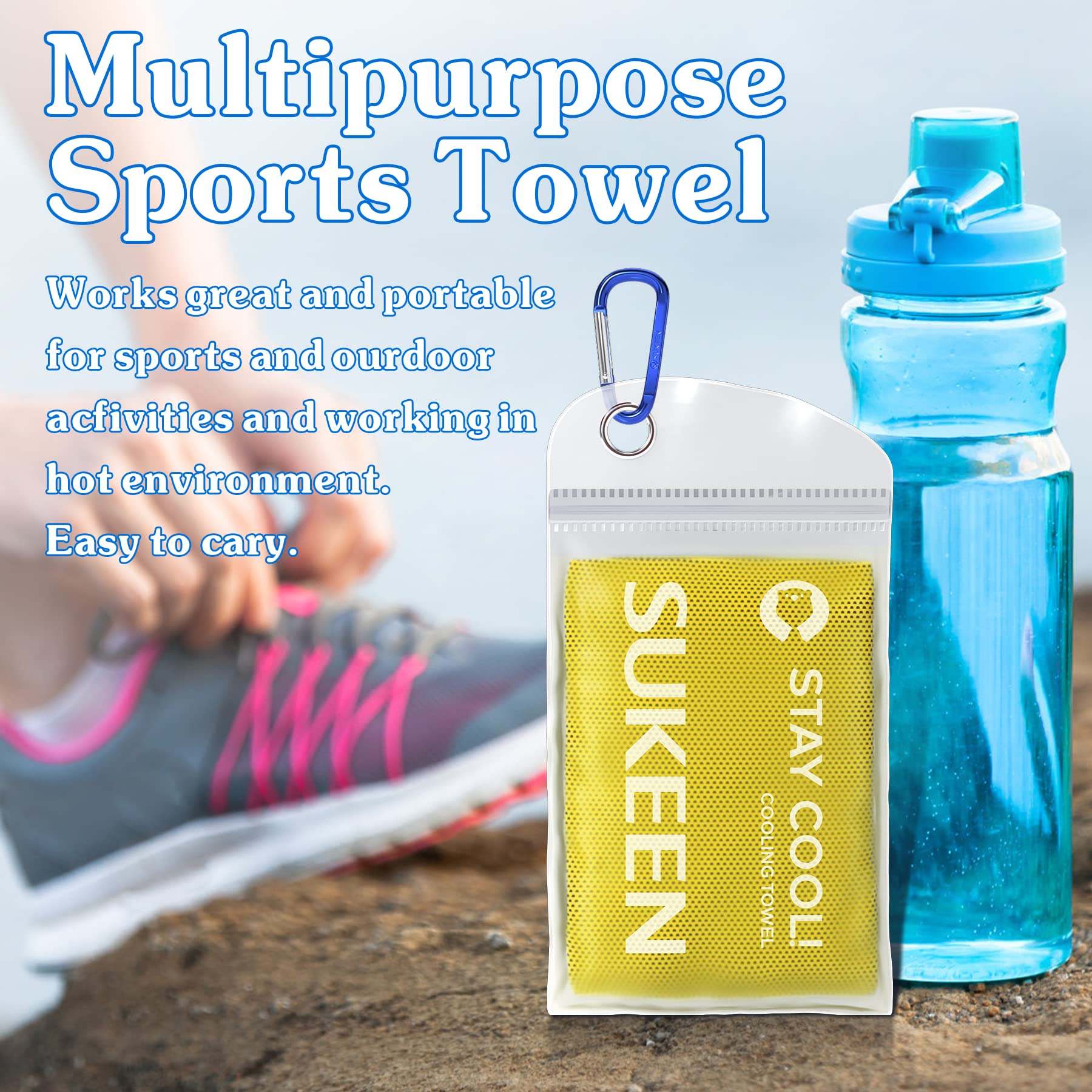 Sukeen [4 Pack] Cooling Towel (40"x12"), Ice Towel, Soft Breathable Chilly Towel - craques