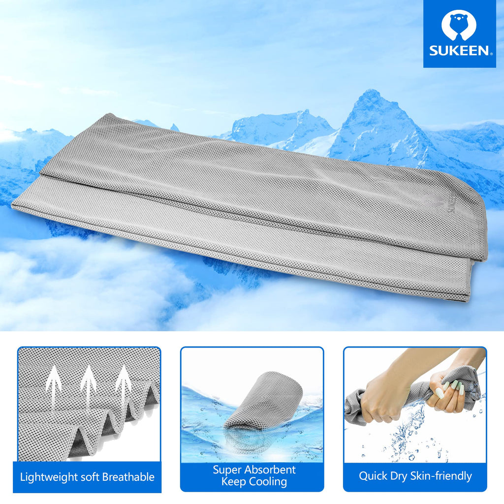 Sukeen [4 Pack] Cooling Towel (40"x12"), Ice Towel, Soft Breathable Chilly Towel - craques