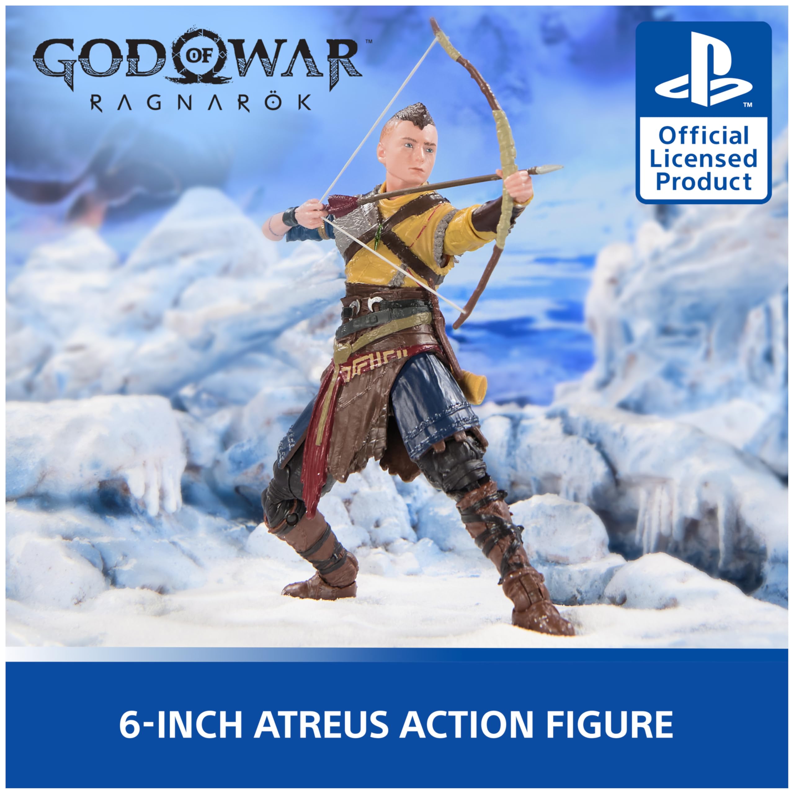PlayStation God of War Ragnarök, 6” Kratos Action Figure with 5 Accessories, The Shapes Collection, for PS5 Fans & Collectors Ages 17+ - craques
