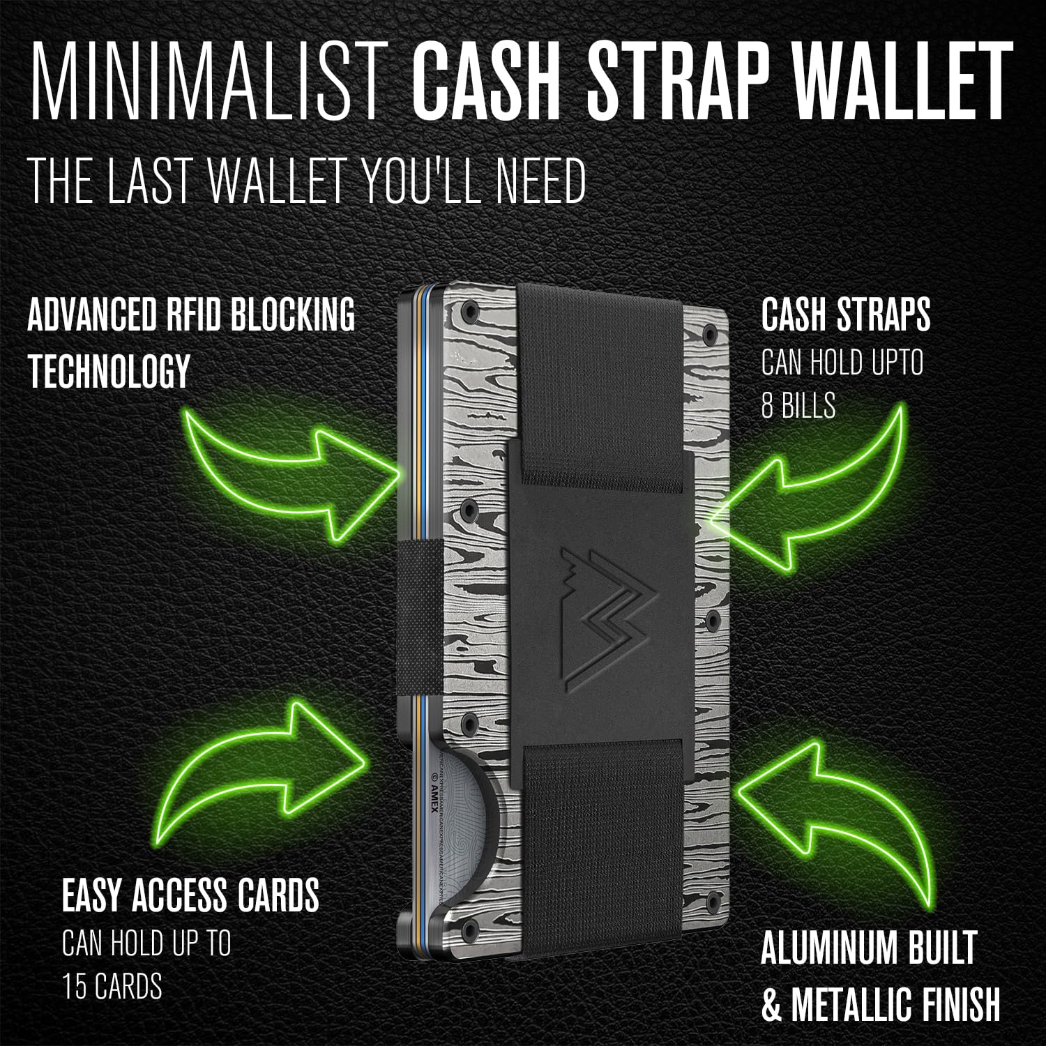 Craques RFID Blocking Minimalist Wallet with Wood Pattern craques