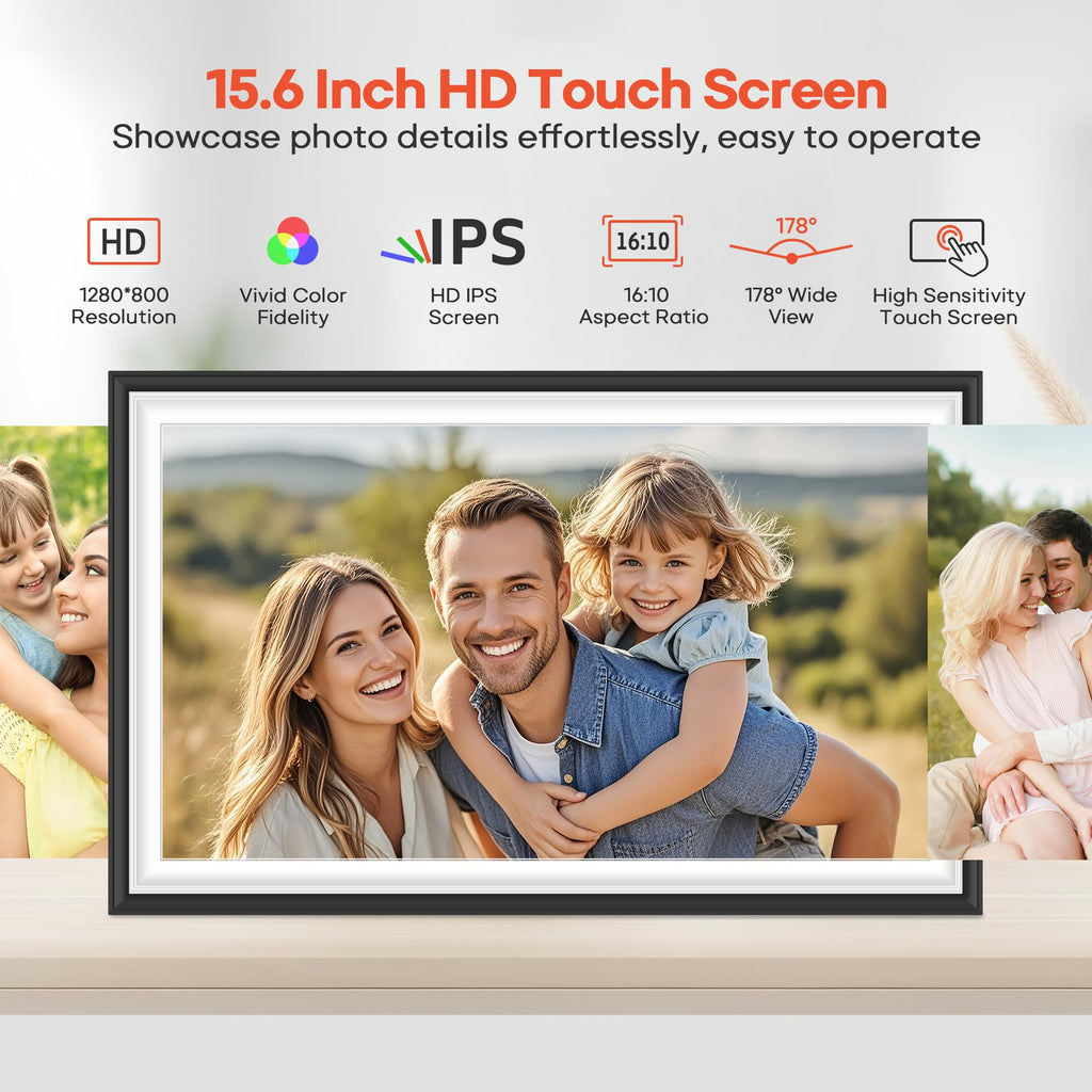 Craques Frameo WiFi Digital Picture Frame with Wood Finish craques