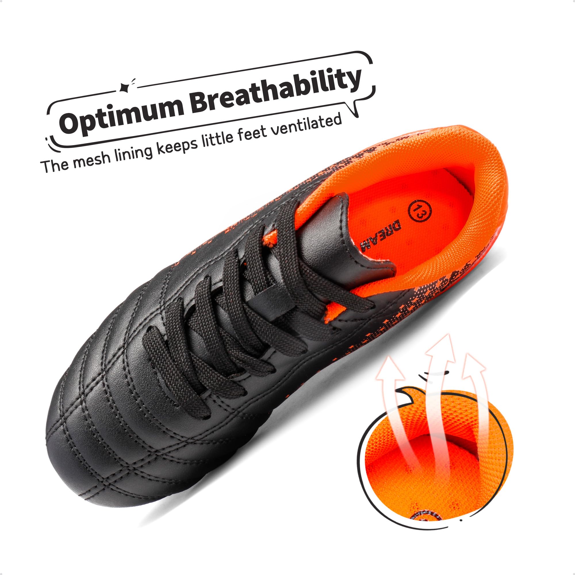 DREAM PAIRS Boys Girls Outdoor Football Shoes Soccer Cleats - craques