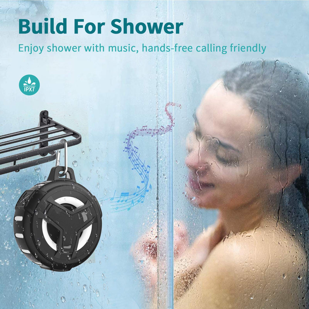 Craques Waterproof Bluetooth Shower Speaker with LED Lights craques