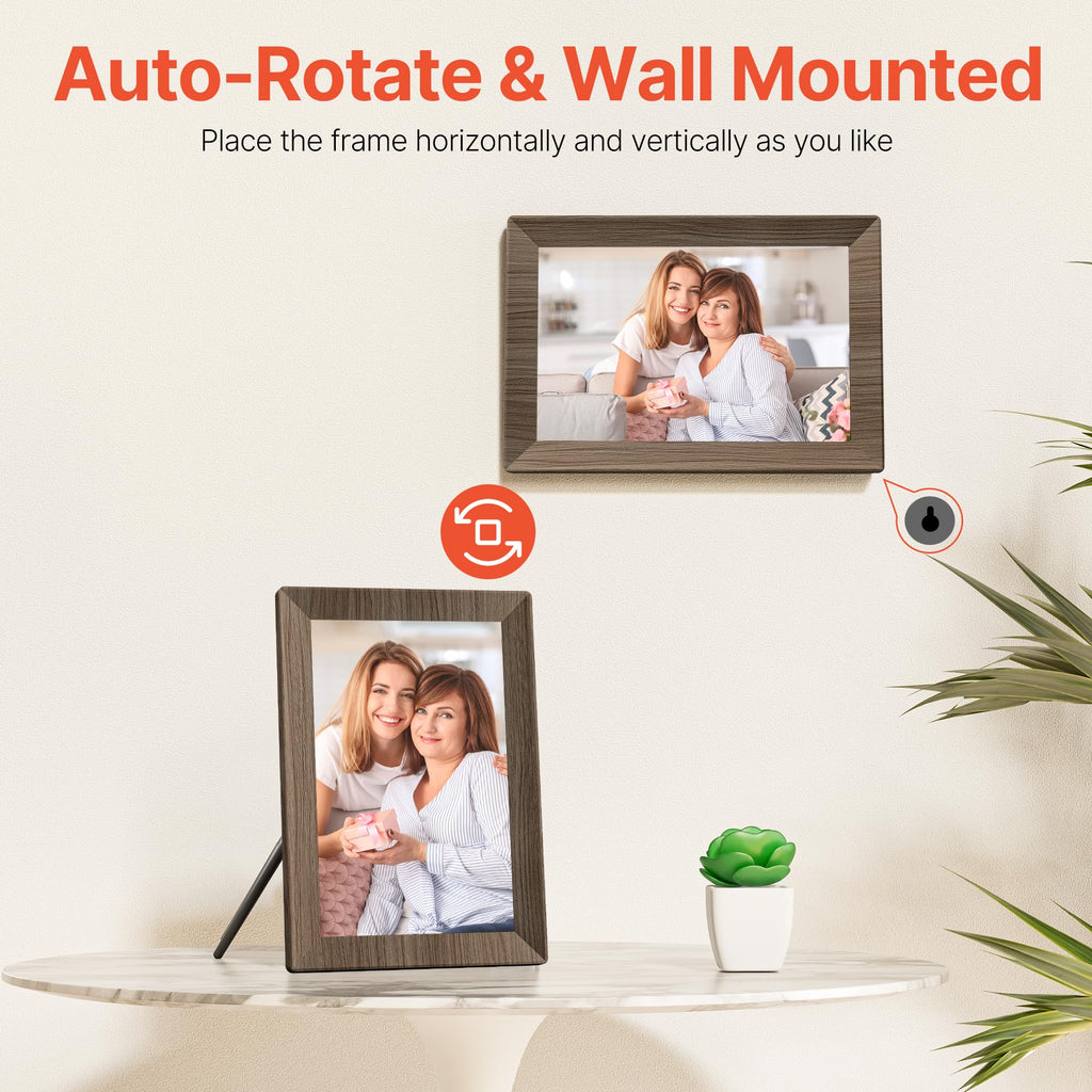 Craques Frameo WiFi Digital Picture Frame with Wood Finish craques