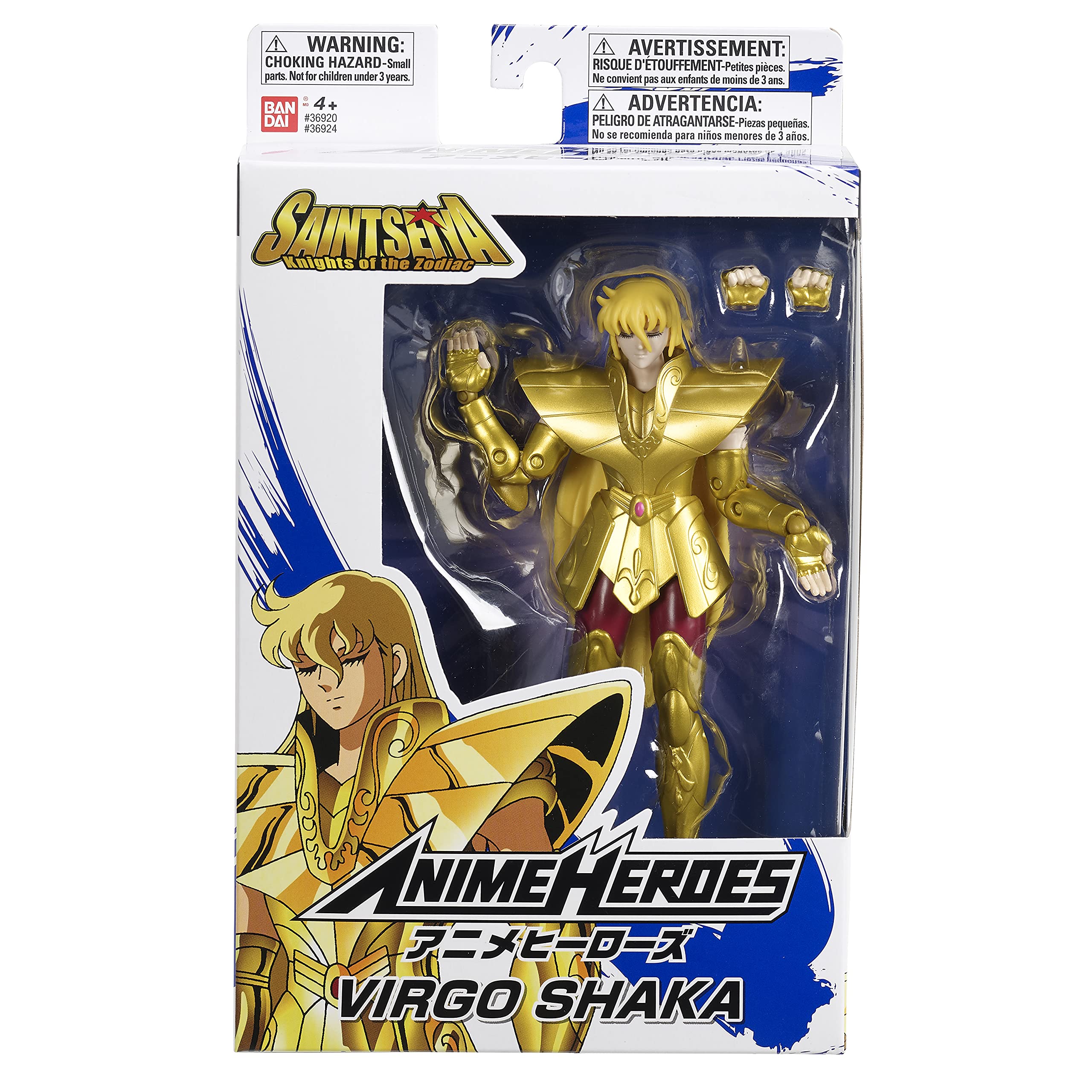 Anime Heroes Virgo Shaka action figure in gold armor collectible from Craques