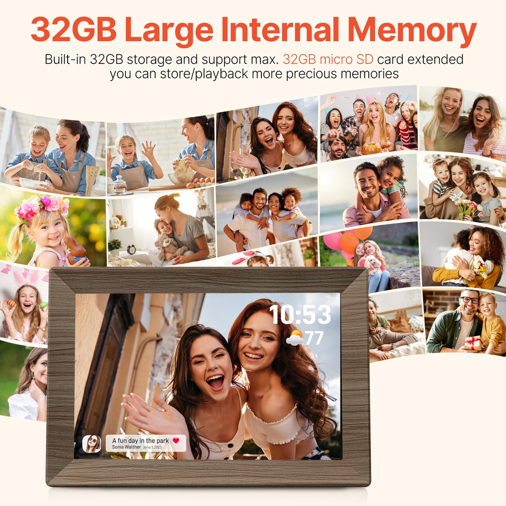 Craques Frameo WiFi Digital Picture Frame with Wood Finish craques