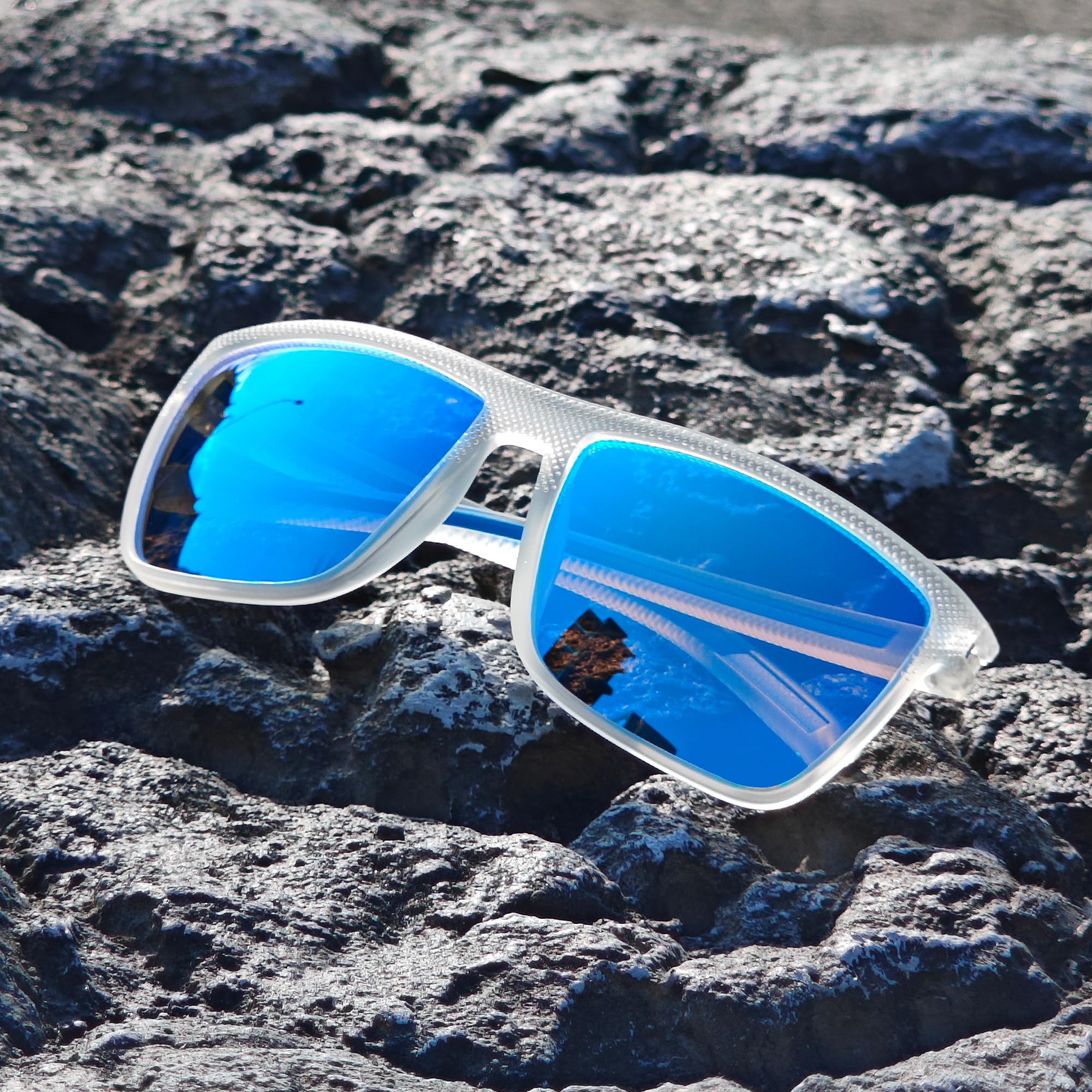 ZENOTTIC Polarized Sunglasses for Men Lightweight TR90 Frame UV400 Protection Square Sun Glasses craques