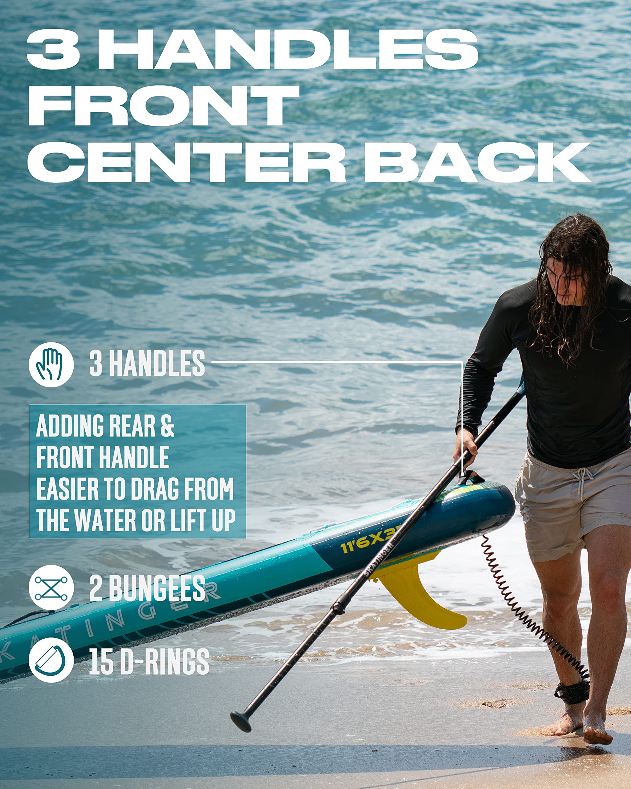 11'6×35" Super Wide Inflatable Paddle Board - craques