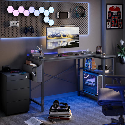 BEXEVUE Computer Desk with Power Outlets