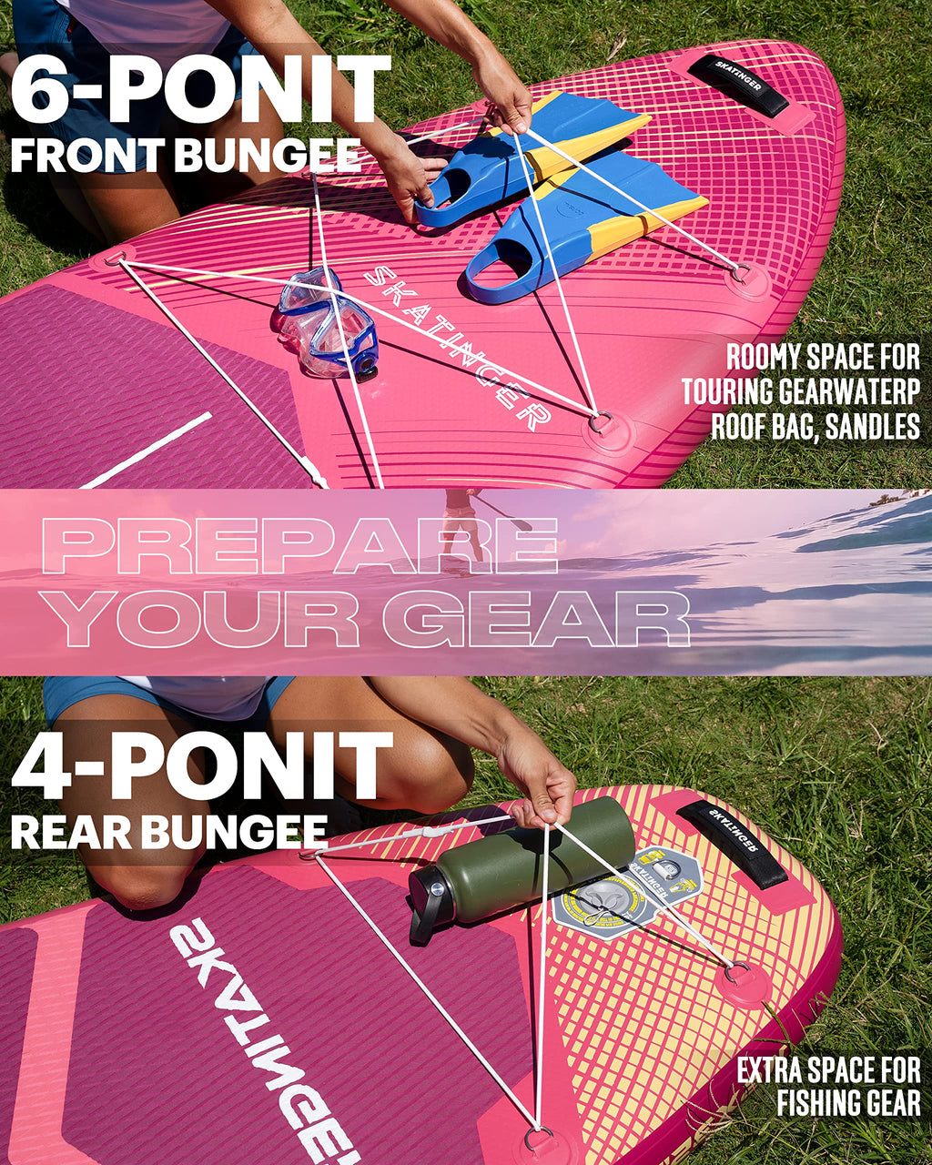 11'6×35" Super Wide Inflatable Paddle Board - craques