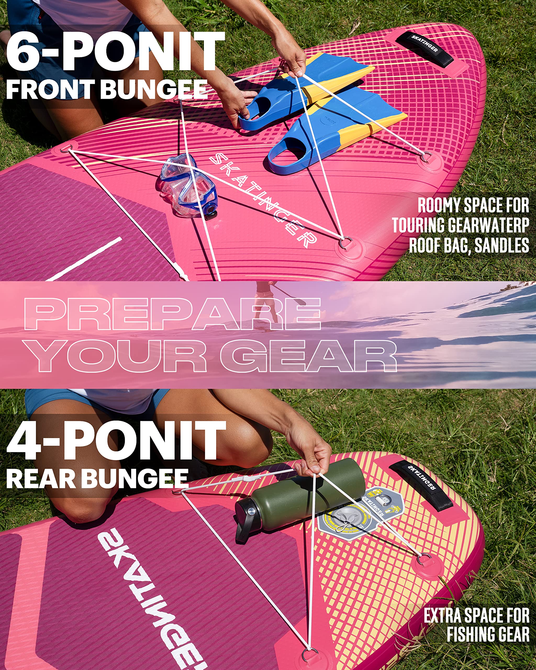 11'6×35" Super Wide Inflatable Paddle Board - craques