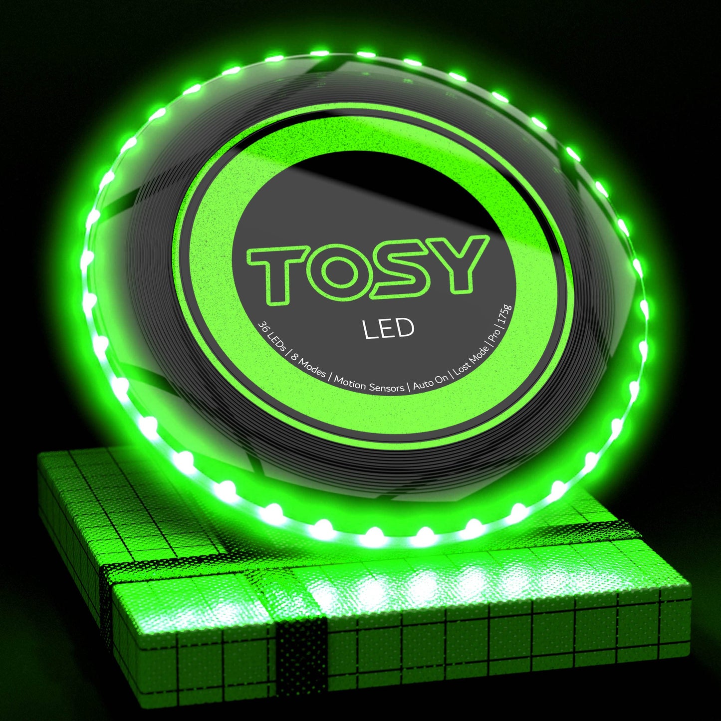TOSY Flying Disc - 16 Million Color RGB or 36 LEDs, Extremely Bright, Smart Modes