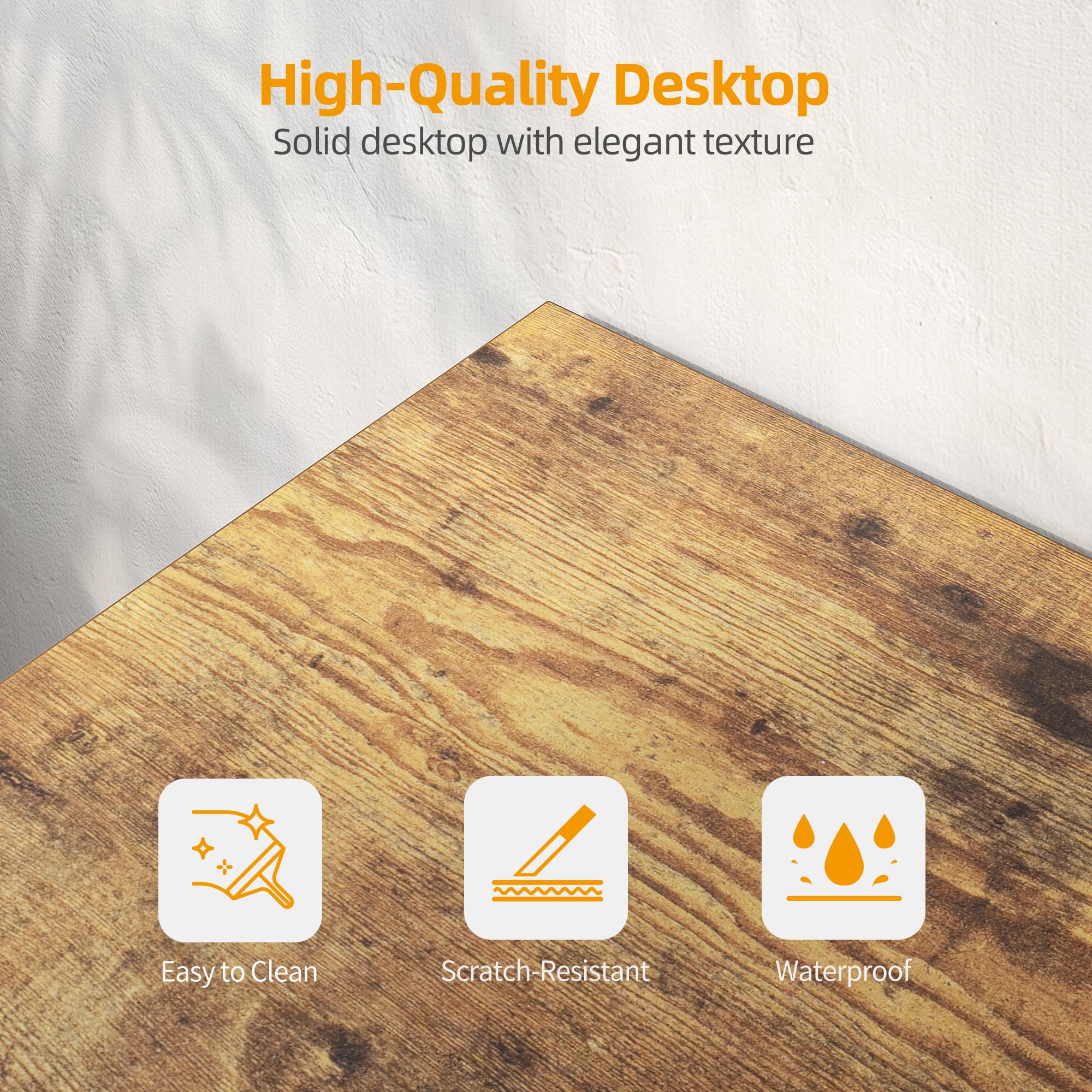 BEXEVUE Computer Desk with Power Outlets - craques