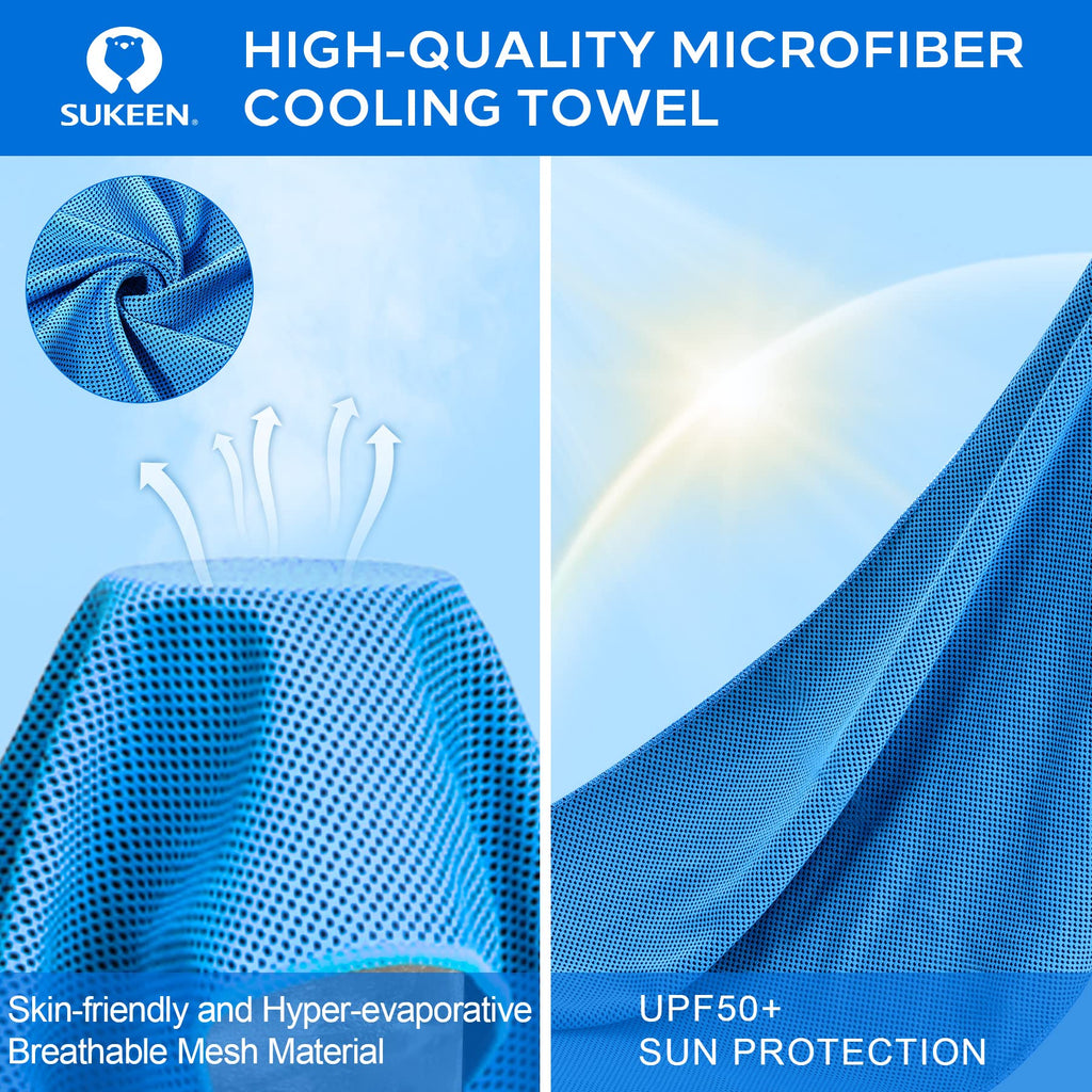 Sukeen [4 Pack] Cooling Towel (40"x12"), Ice Towel, Soft Breathable Chilly Towel - craques
