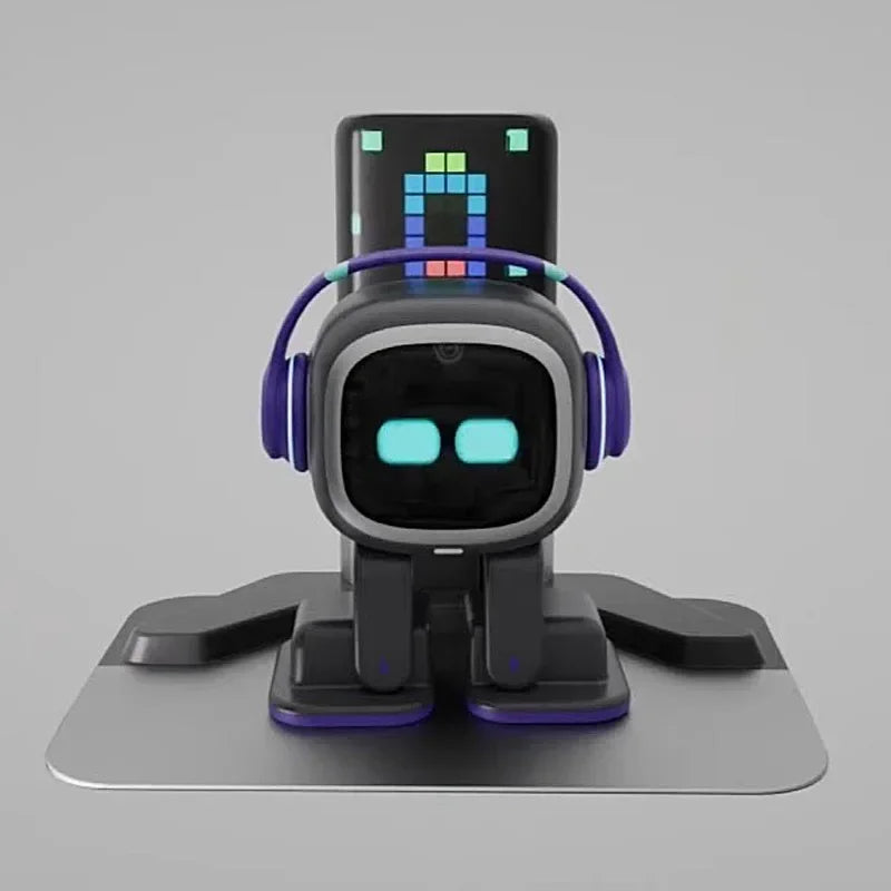 Emo Intelligent Robot Pet Toy Sound Player Ai Puzzle Electronic Action Desktop Decoration Children’s Gift - With Charge