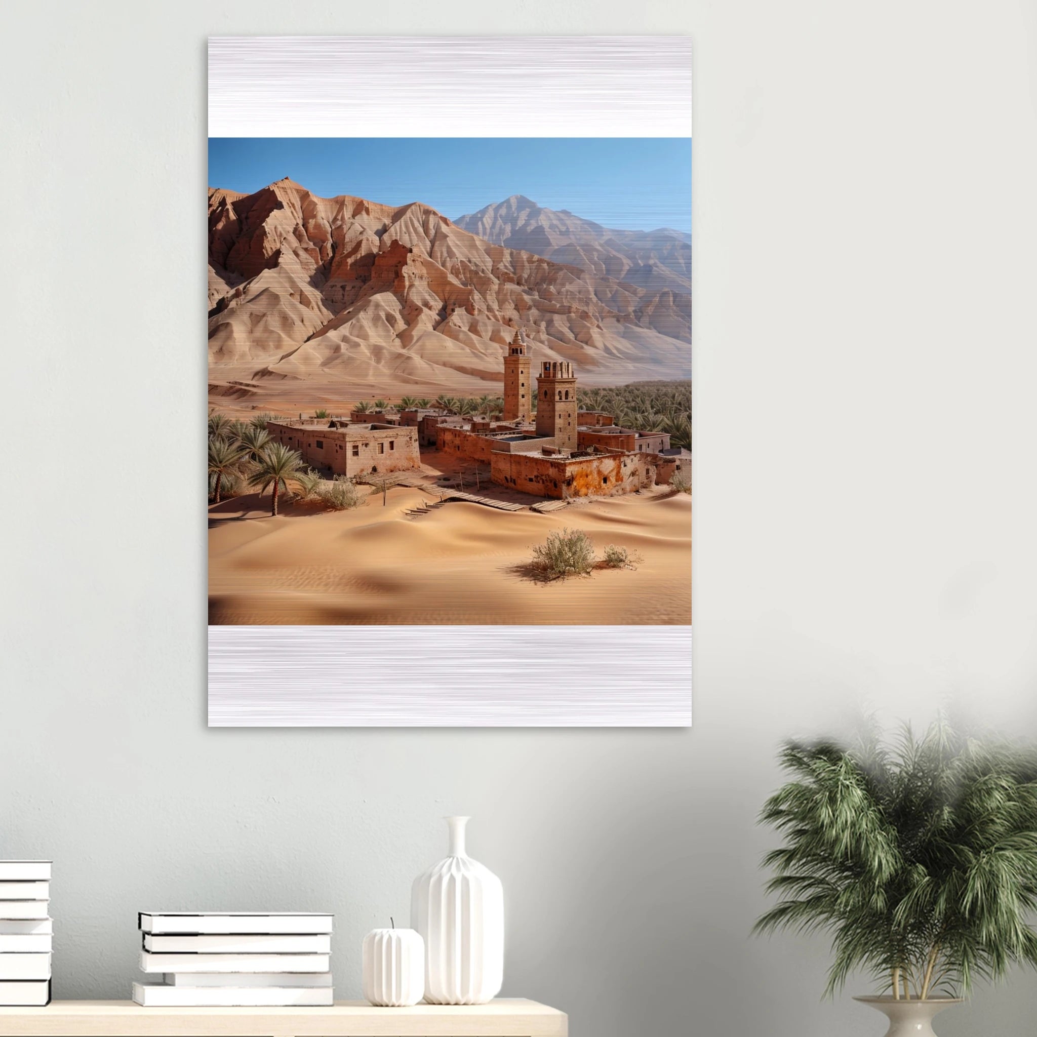 Seren Desert Landscape Wall art - 70x100 cm / 28x40″ / Brushed Aluminum Print / Material