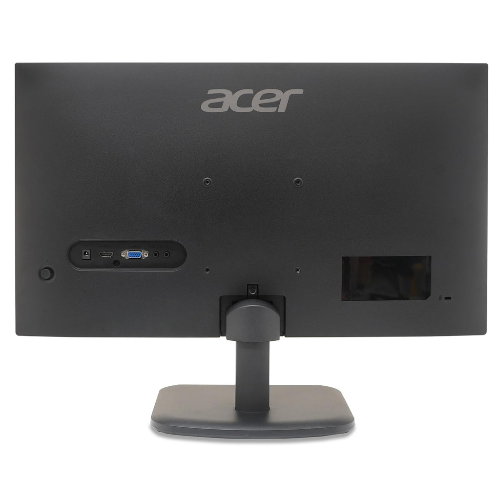 Back view of Acer 27 inch gaming monitor showing ports and stand in black finish