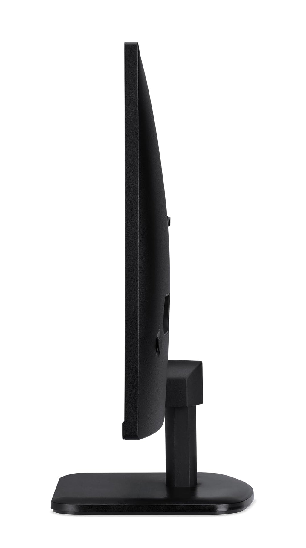 Side view of Acer 27 inch gaming monitor showing slim profile and black stand