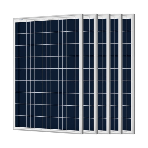 Set of four ACOPower solar panels for camping, ideal for outdoor energy solutions and adventures