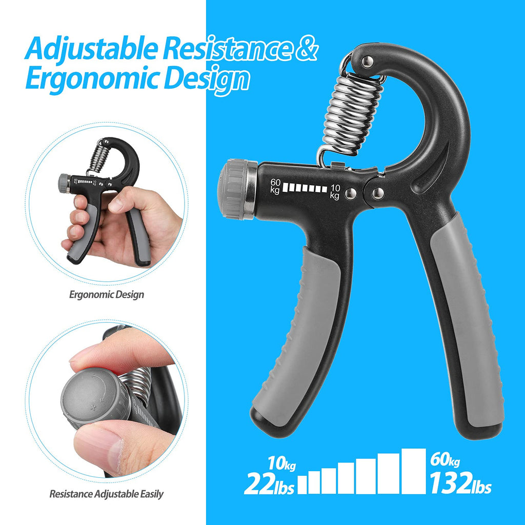 Craques adjustable hand grip strengthener with ergonomic design and easy resistance adjustment from 10kg to 60kg