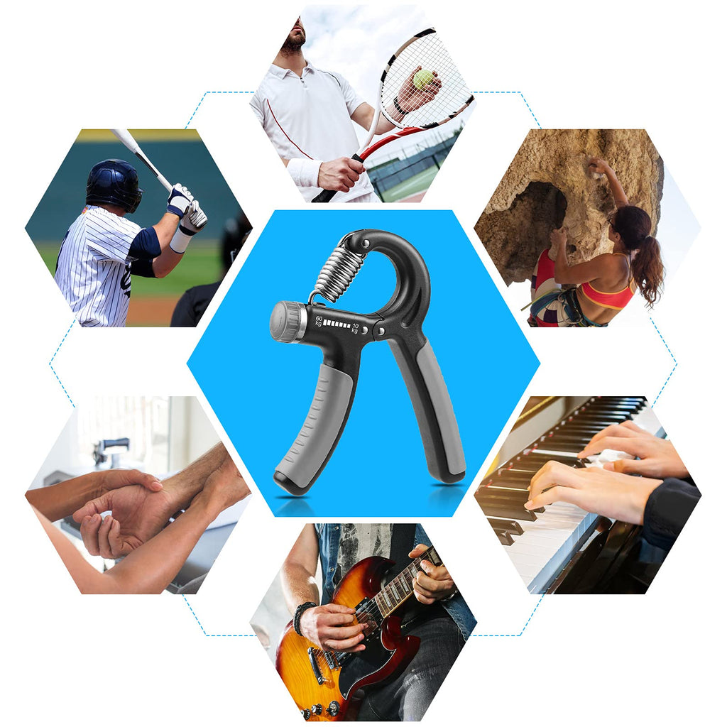 Adjustable hand grip strengthener by craques with ergonomic design for improved grip and hand muscle training