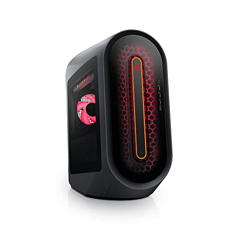 Alienware Aurora R15 gaming desktop with black chassis and red LED lighting by craques