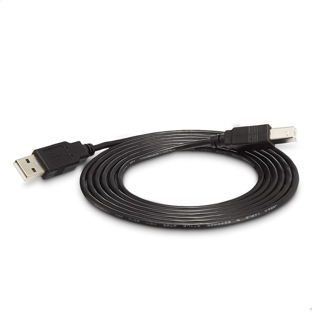 Black USB cable for line interactive UPS 1000VA featuring standard USB connectors and durable design