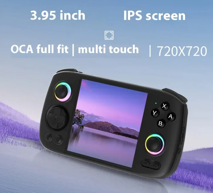 Craques handheld portable game console with 3.95 inch IPS screen and 720x720 resolution